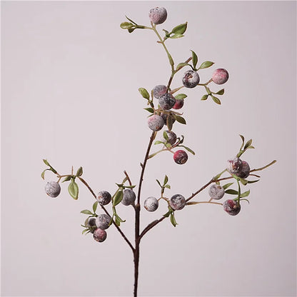 gardening fruit ornaments, long branches with frost, small apples fun plants, Christmas festive flower arrangement customization