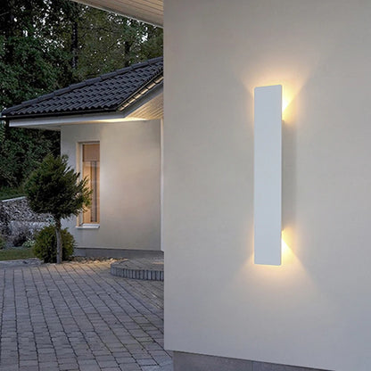 Modern Outdoor Waterproof Wall Light LED Exterior Wall Sconce IP65 Up Down Light Black White Wall Mounted Light Fixture Patio Garden Porch Garage Front Door House Light Aluminum Outdoor Lighting 110V 220V