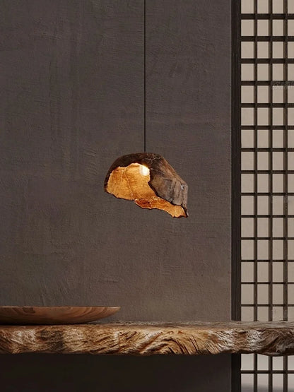 Wabi sabi Style Dried Lotus Flower Pendant Lamp Japanese Retro Zen Theme Decorative Hanging Light for Guesthouse Pendant Light