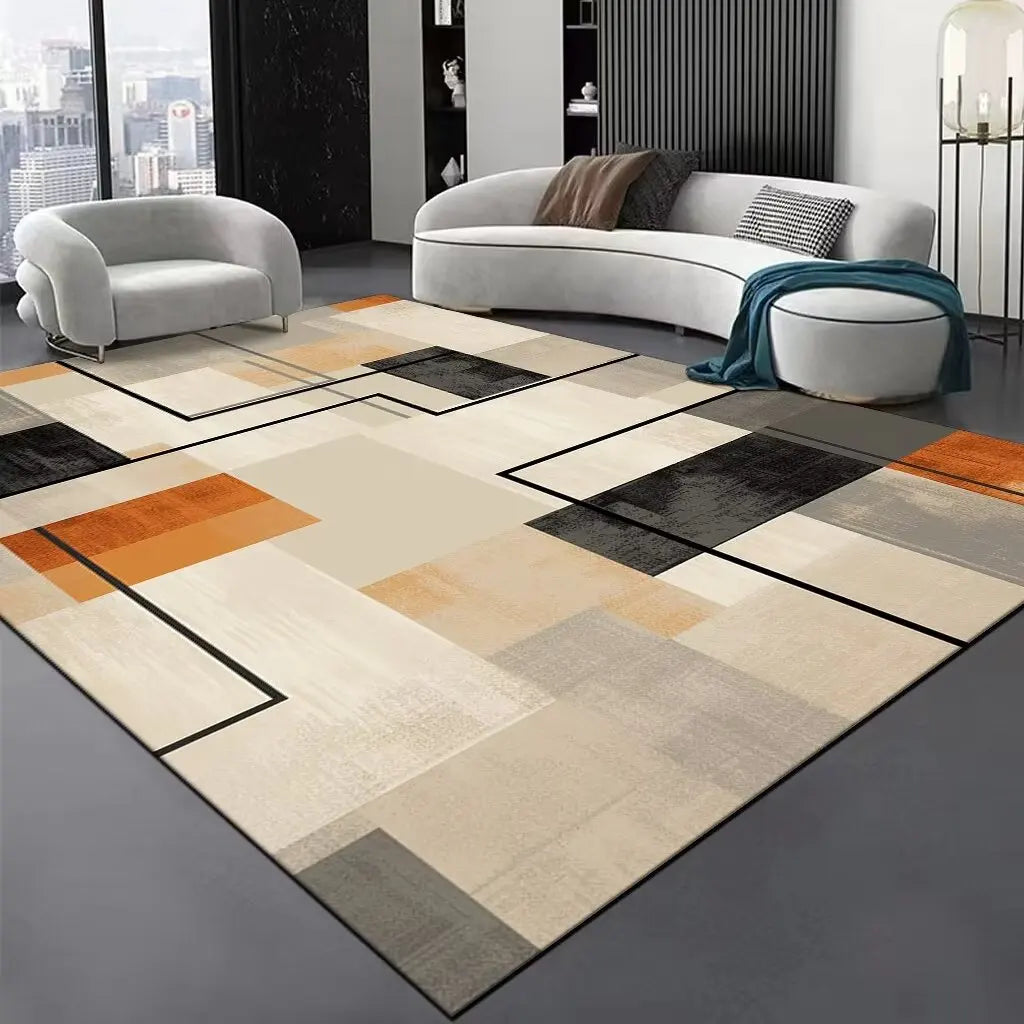 Nordic Large Size Abstract Rugs for Living Room Light Luxury Sofa Area Decoration Carpets Home Bedroom Lounge Non-slip Floor Mat