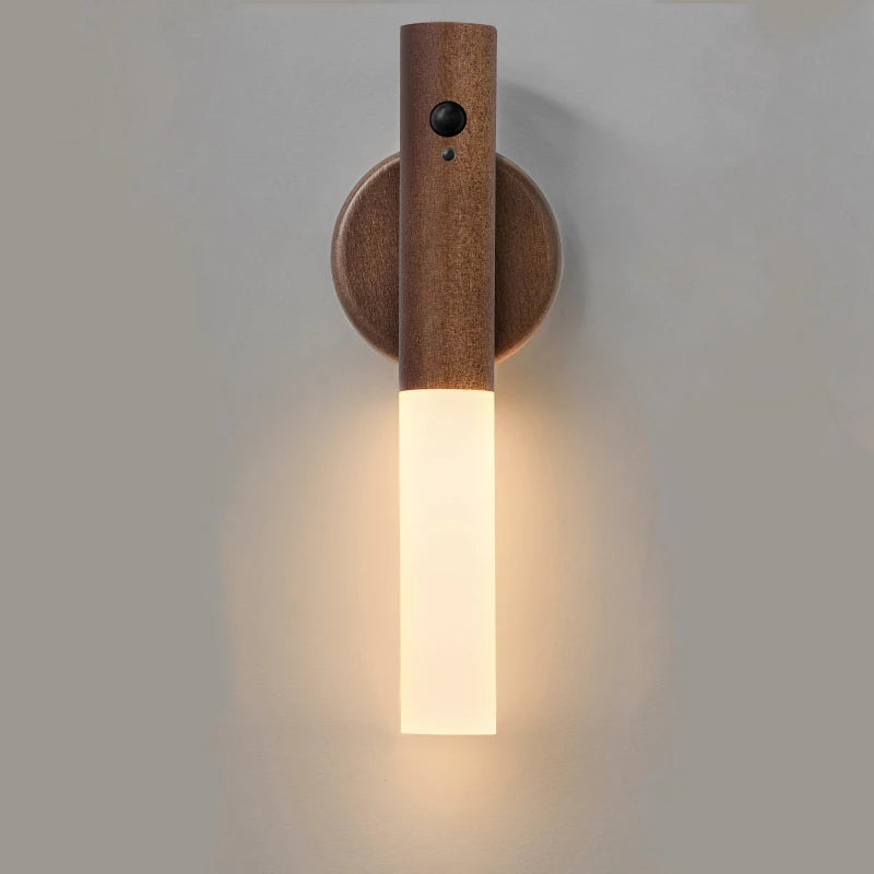 Motion Sensor Night Light LED Rechargeable Magnetic Wall Lamp Wireless Battery Operated Stick On Lights for Living room Hallway Bedroom Stairs Bathroom Cabinets Decor Kitchen Under Cabinet Light Warm White Dimmable USB Charging