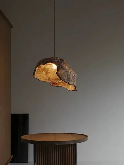 Wabi sabi Style Dried Lotus Flower Pendant Lamp Japanese Retro Zen Theme Decorative Hanging Light for Guesthouse Pendant Light