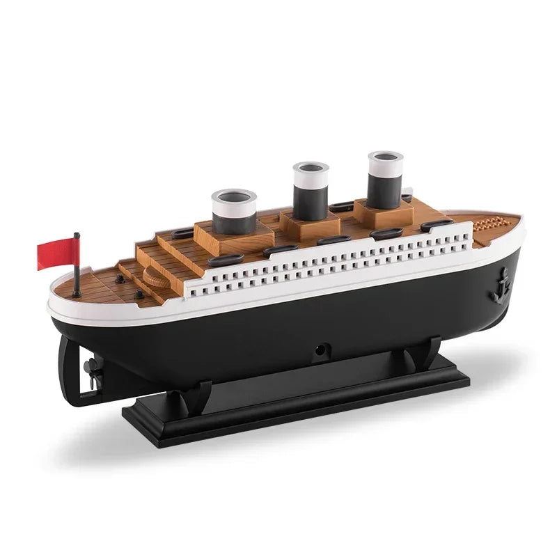Ship Humidifier Essential Oil Diffuser Aromatherapy Ultrasonic Cool Mist Humidifier LED Night Light Titanic Steamer Boat Diffuser Home Office Bedroom Decor Air Purifier Vaporizer Aroma Diffuser Gift
