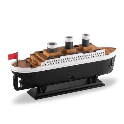 Ship Humidifier Essential Oil Diffuser Aromatherapy Ultrasonic Cool Mist Humidifier LED Night Light Titanic Steamer Boat Diffuser Home Office Bedroom Decor Air Purifier Vaporizer Aroma Diffuser Gift