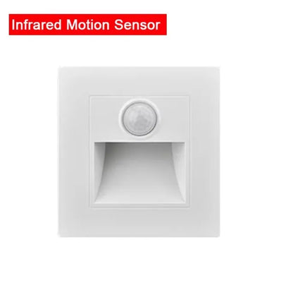LED Step Lights Indoor Stair Lights Motion Sensor Wall Lights Recessed Staircase Lighting Step Lamp Hallway Night Light Bedroom Closet Cabinet Living Room Lights PIR Sensor Warm White 3000K AC 110V 220V Automatic On Off