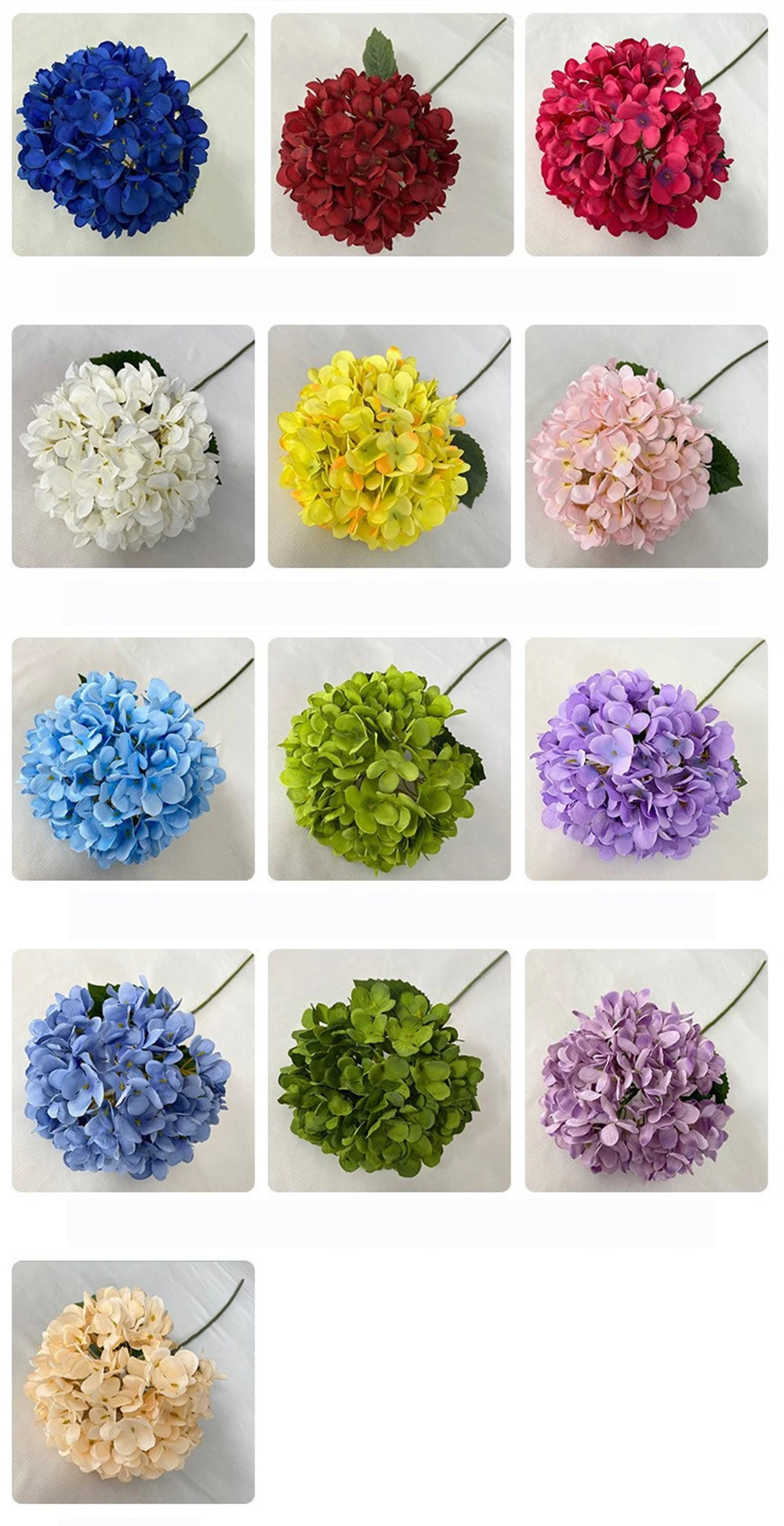 1 bouquet Artificial Silk Peony Hydrangea Flower Home Wedding Party Birthday New Year Valentines Day Floral Decor