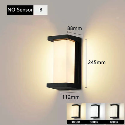 Motion Sensor Outdoor Wall Light LED Security Light Radar Sensor Waterproof IP65 Exterior Wall Sconce Porch Light Patio Light Garden Light Garage Light Front Door Light 20W AC 85-265V Auto On Off Dusk to Dawn