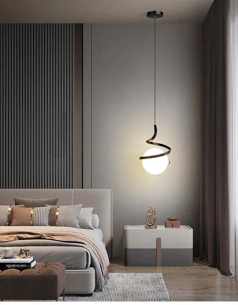 Nordic LED Pendant Light Bedroom bedside hanging line light For Living Home Decoration Dining Table Hanging Lamp Indoor lighting