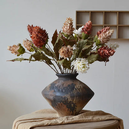 60CM Artificial Flower European Retro Home Decor Living Room Flower Arrangement Wedding Photography Prop Pineapple Flower