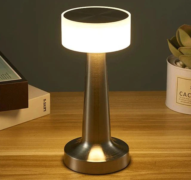 Retro Table Lamp Metal Touch Decor for Bar Coffee Restaurant Decoration Light Desk LED Rechargeable Night Light Bedroom Decor