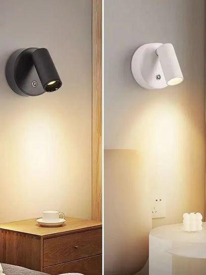 Luxury Modern LED Wall Sconce Magnetic Base Adjustable Rotatable Spotlight for Bedroom Bedside Reading Light Living Room Accent Cabinet Closet Table Lamp Warm White USB Rechargeable wireless Battery Operated Touch Dimmable Home Décor Night Light