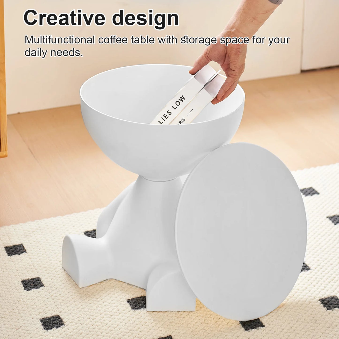 Movable Coffee Side Table Minimalist Sofa Small Living Room Small Spaces Bedroom Creative Tea Table Innovative Tatami End Table