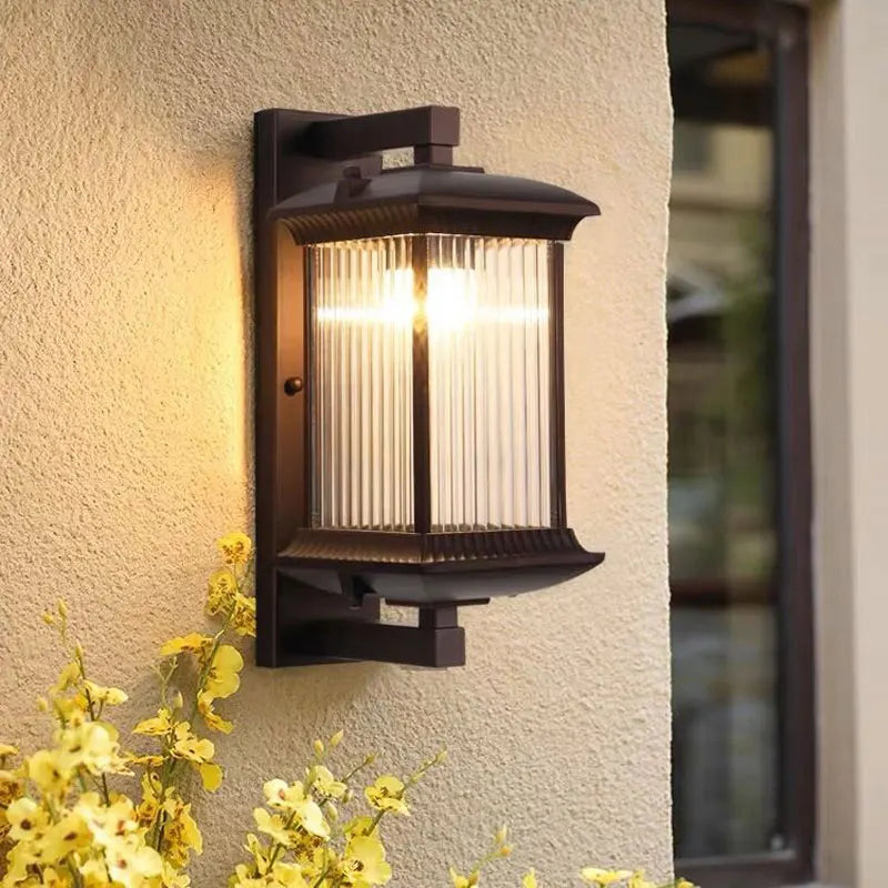 Outdoor Wall Lamp Metal Waterproof Outside Wall Lights AC90-260V Exterior Wall Lighting for Hotel Villa Big Porch Garden Gate