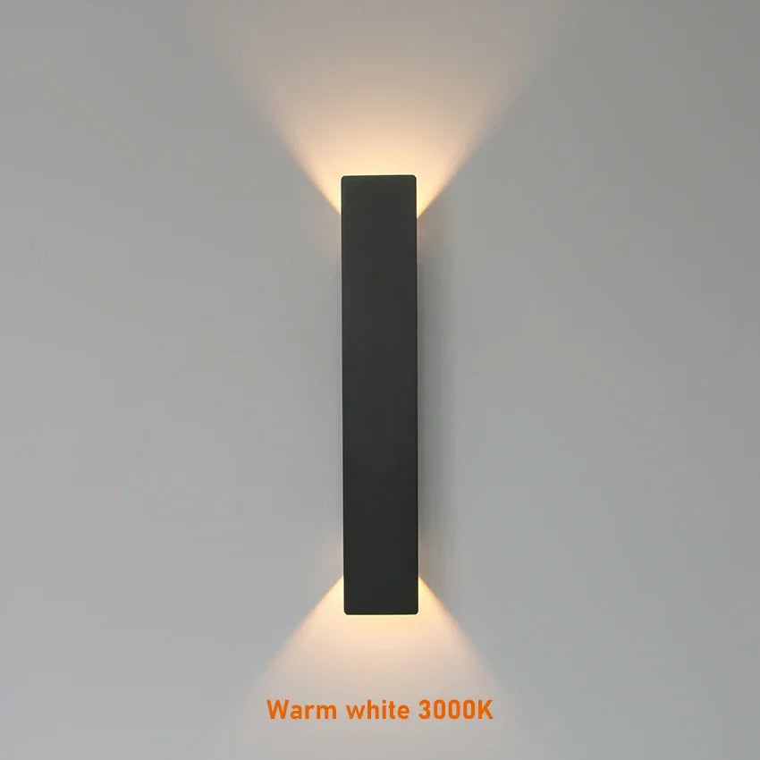 Modern Outdoor Waterproof Wall Light LED Exterior Wall Sconce IP65 Up Down Light Black White Wall Mounted Light Fixture Patio Garden Porch Garage Front Door House Light Aluminum Outdoor Lighting 110V 220V