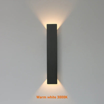 Modern Outdoor Waterproof Wall Light LED Exterior Wall Sconce IP65 Up Down Light Black White Wall Mounted Light Fixture Patio Garden Porch Garage Front Door House Light Aluminum Outdoor Lighting 110V 220V