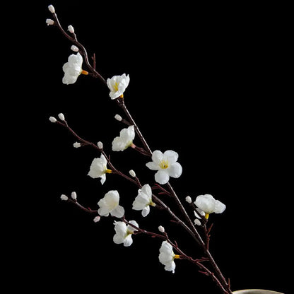 Artificial Flowers Silk Plum Blossom Peach Branch Newyear Christmas Home Vase Table Outdoor Garden Wedding Party Decor DIY Gifts