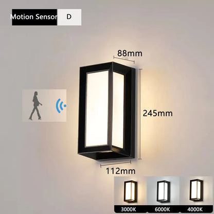 Motion Sensor Outdoor Wall Light LED Security Light Radar Sensor Waterproof IP65 Exterior Wall Sconce Porch Light Patio Light Garden Light Garage Light Front Door Light 20W AC 85-265V Auto On Off Dusk to Dawn