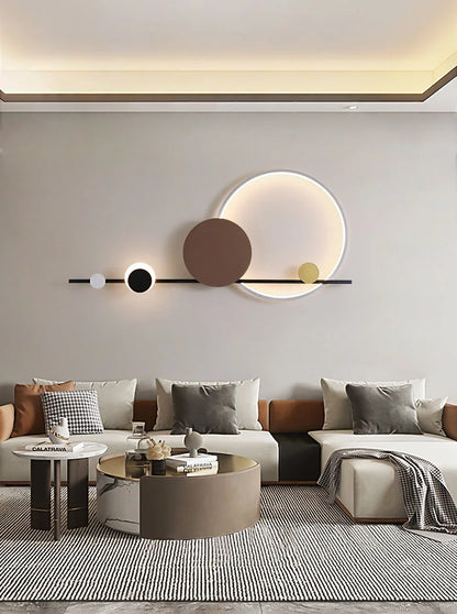 Modern Nordic Art Deco LED Wall Lamp 3000K Living Room Sofa Background Bedroom Bedside Hotel Hall Wall Lighting Creativity Decor