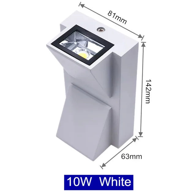 Luxury LED Wall Lamp Modern Up Down Wall Sconce Black Waterproof Aluminum Light Fixture Indoor Outdoor Bedroom Living Room Hallway Hotel Decor-5W 10W LED Wall Lamp Waterproof IP65 Outdoor Wall Light Sconce Balcony Garden Decoration Lighting Lamp