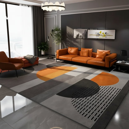 Striped carpet is  , suitable for use in living rooms, bedrooms, balconies and home decoration.