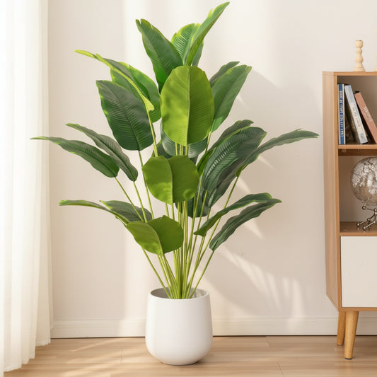 1pc Artificial Plants Large Tropical Palm Tree Fake Banana Plants Leaves Real Touch Plastic Monstera For Home Garden Party Decor