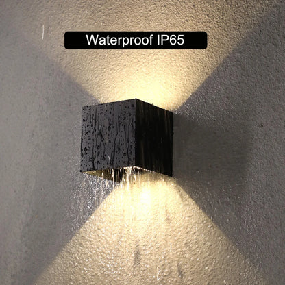 LED Wall Lamp Modern Up Down Wall Sconce Black Waterproof Aluminum Light Fixture Indoor Outdoor Bedroom Living Room Hallway Hotel Decor