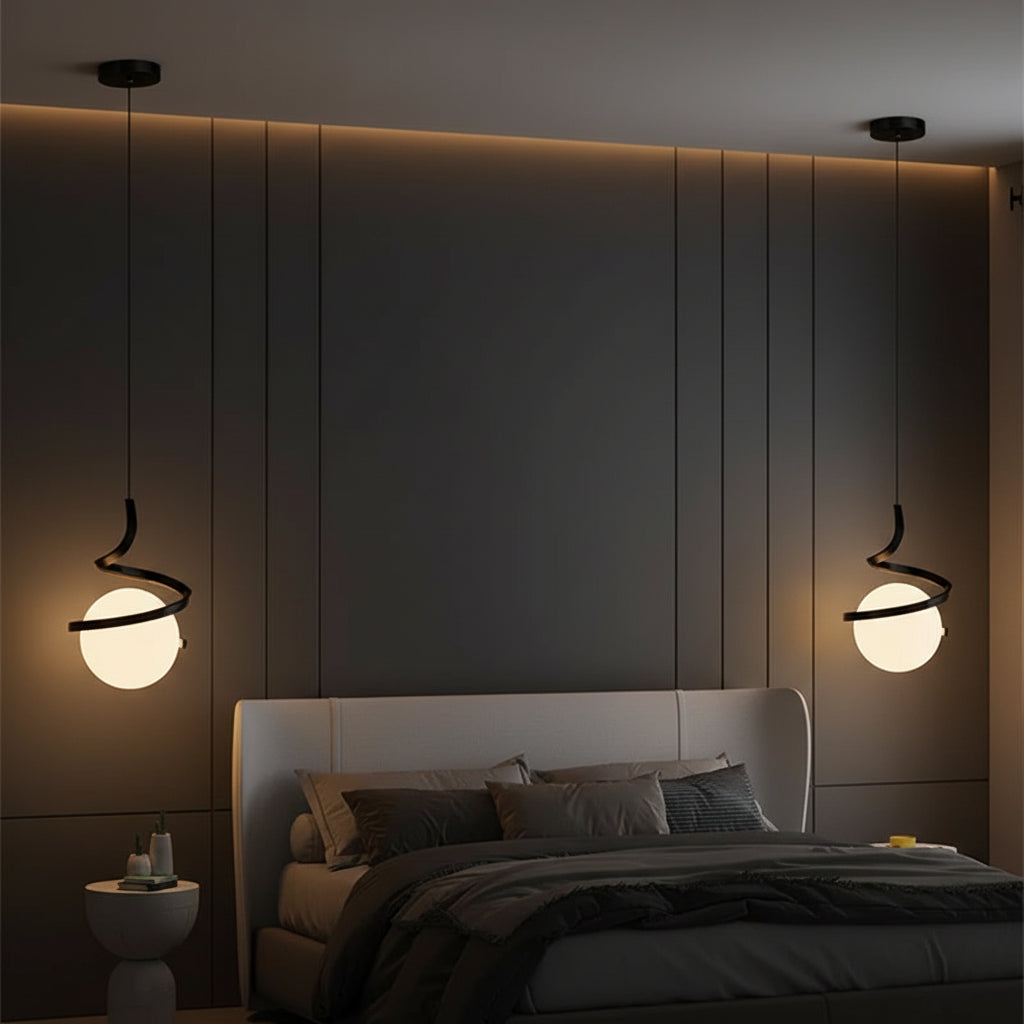 Nordic LED Pendant Light Bedroom bedside hanging line light For Living Home Decoration Dining Table Hanging Lamp Indoor lighting