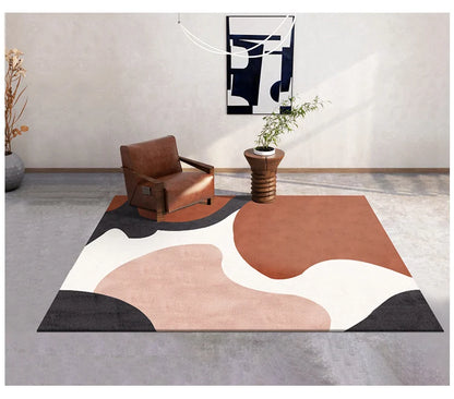 Modern Abstraction Carpets for Living Room Nordic Bedroom Decor Plush Carpet Home Art Floor Mat Large Area Thicken Non-slip Rug