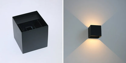 LED Wall Lamp Modern Up Down Wall Sconce Black Waterproof Aluminum Light Fixture Indoor Outdoor Bedroom Living Room Hallway Hotel Decor