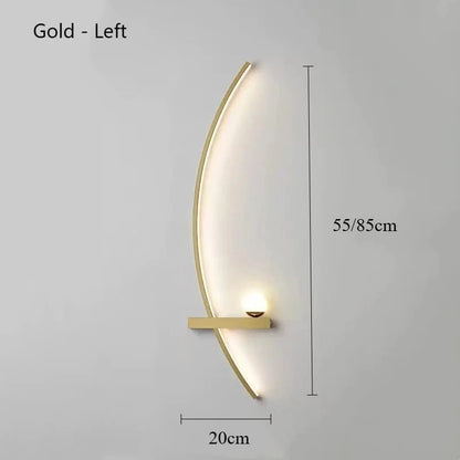 Nordic Minimalist Long Headboard Grille Personalized Bedroom Sofa Modern Internet Famous Living Room Study Background Wall Lamp