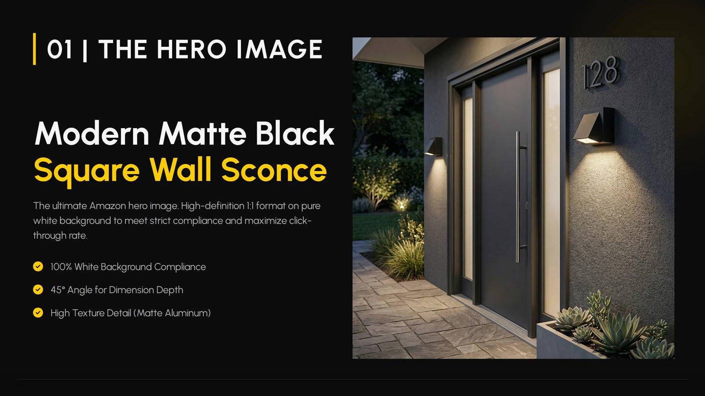 Modern Outdoor Wall Light LED Exterior Wall Sconce Waterproof IP65 Outside Wall Lamp Black Square Downlight Porch Light Patio Garden Garage Front Door House Wall Mounted Lighting Fixture Warm White Natural White Cold White
