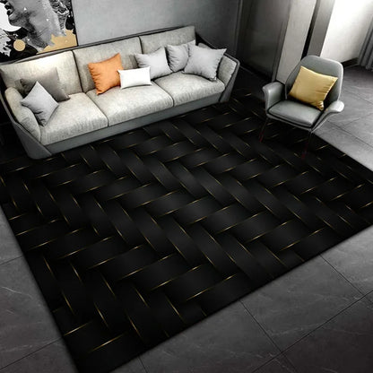 Black Cartoon Area Rug,Carpet Rug for Living Room Bedroom Sofa Doormat Decoration, Kids Play Non-slip Floor Play Mat  Ковер Gift