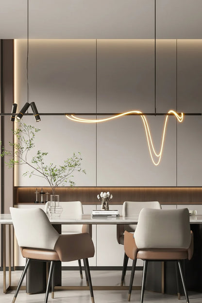 Nordic Hose DIY Chandelier for Kitchen Dining Living Room Center Table Pendant Lights LED Home Decor Suspension Fixture Black