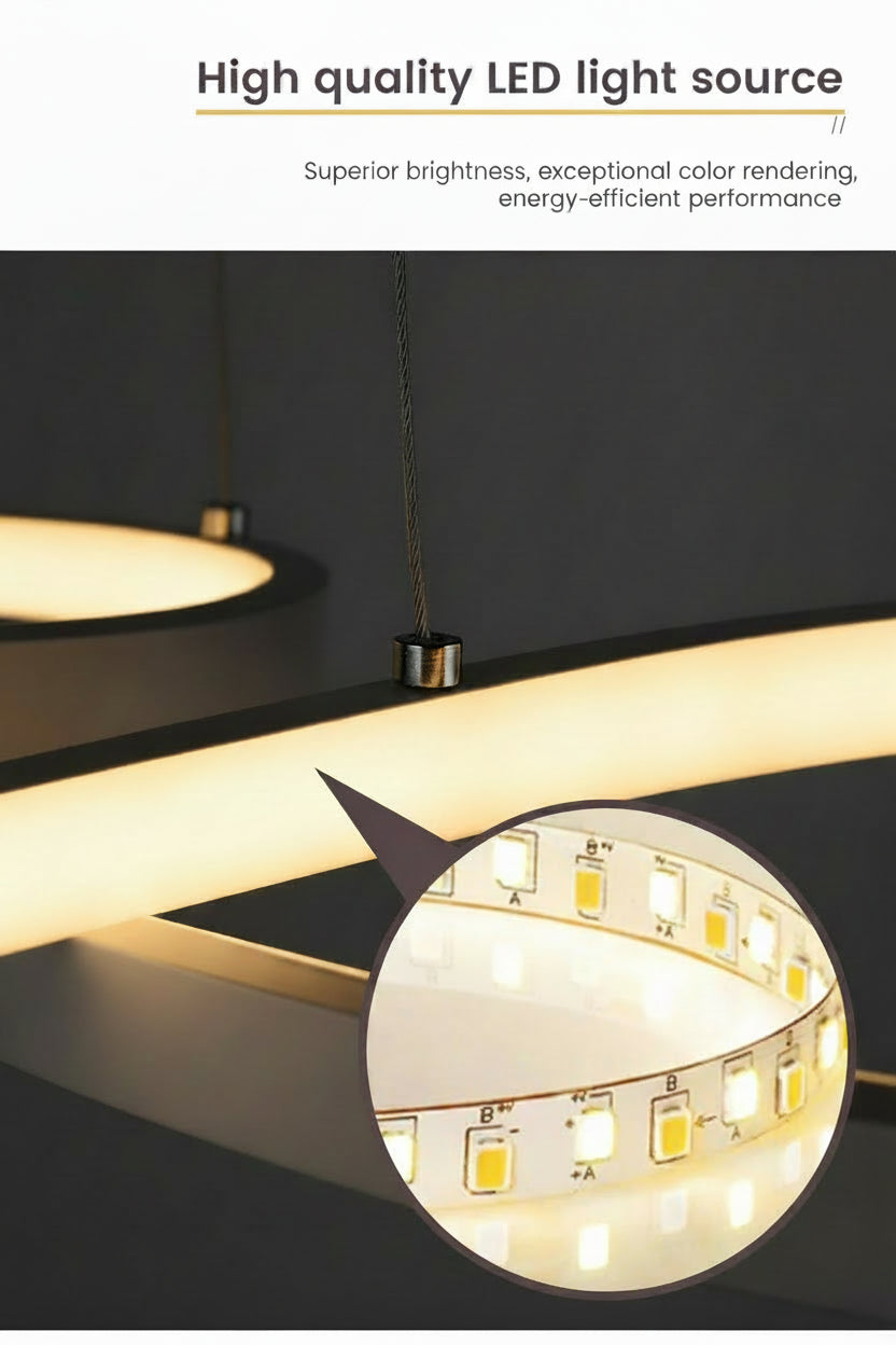 Modern Kitchen Island Pendant Lights Bar Table Dining Room Decor Hanging Lights Remote Dimming Kitchen Led Cord Pendant Lamp