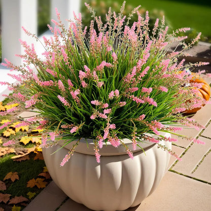 Artificial Plastic Lavender Flower Plant Wedding Bridal Bouquet Holiday Decor Vase Home Table Ourdoor Yard Party DIY Decor Props