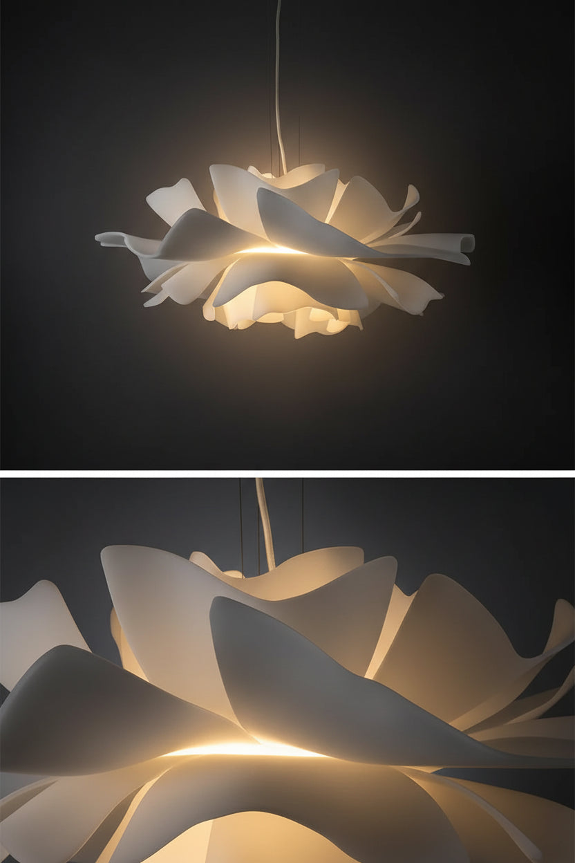 Scandinavia Flower Suspension Acrylic Pendant Lamp Ceiling Chandelier Hanging Light for Kitchen Living Room Bedroom