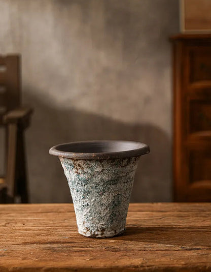 Retro Ceramic Vase Wabi Sabi Style Ikebana Flower Pots Table Decoration Flowers Arrangement Floral Vases Room Aesthetic Decor