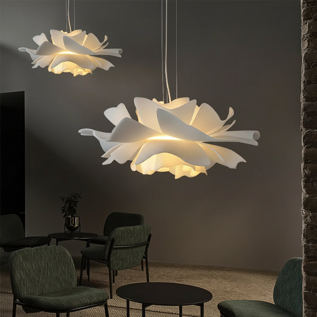 Scandinavia Flower Suspension Acrylic Pendant Lamp Ceiling Chandelier Hanging Light for Kitchen Living Room Bedroom