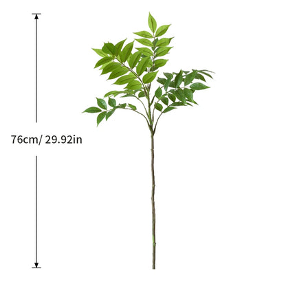 76-140cm Large Artificial Ficus Tree Branch Fake Lacquer Tree Plastic Banyan Plants Green Tall Palm Leaves For Home Garden Decor