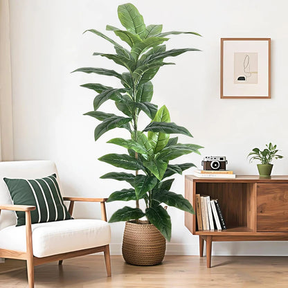 130-180cm Large Artificial Banana Tree Fake Tropical Plant Lifelike Big Leaf Plants For Home Office Hotel Cafe Shop Decoration