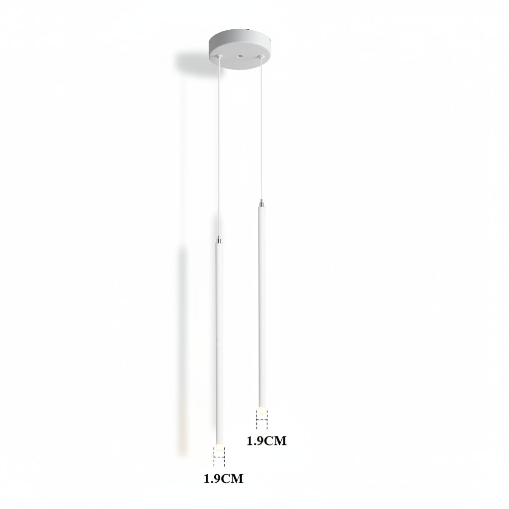 Superfine 2CM Led Pendant Lights Long Tube Hanging Lamp Kitchen Island Dining Room Table Pendant Lamp Bedroom Bedside Droplight