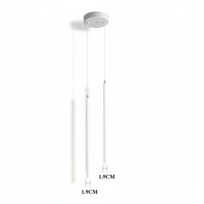 Superfine 2CM Led Pendant Lights Long Tube Hanging Lamp Kitchen Island Dining Room Table Pendant Lamp Bedroom Bedside Droplight