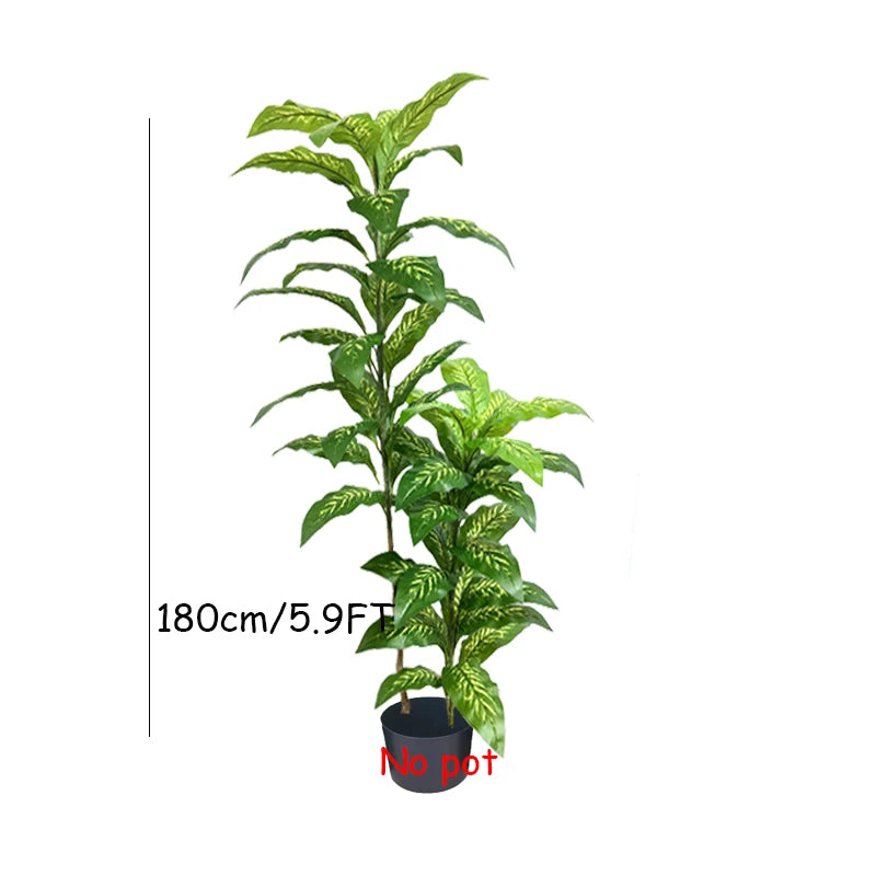 130-180cm Large Artificial Banana Tree Fake Tropical Plant Lifelike Big Leaf Plants For Home Office Hotel Cafe Shop Decoration