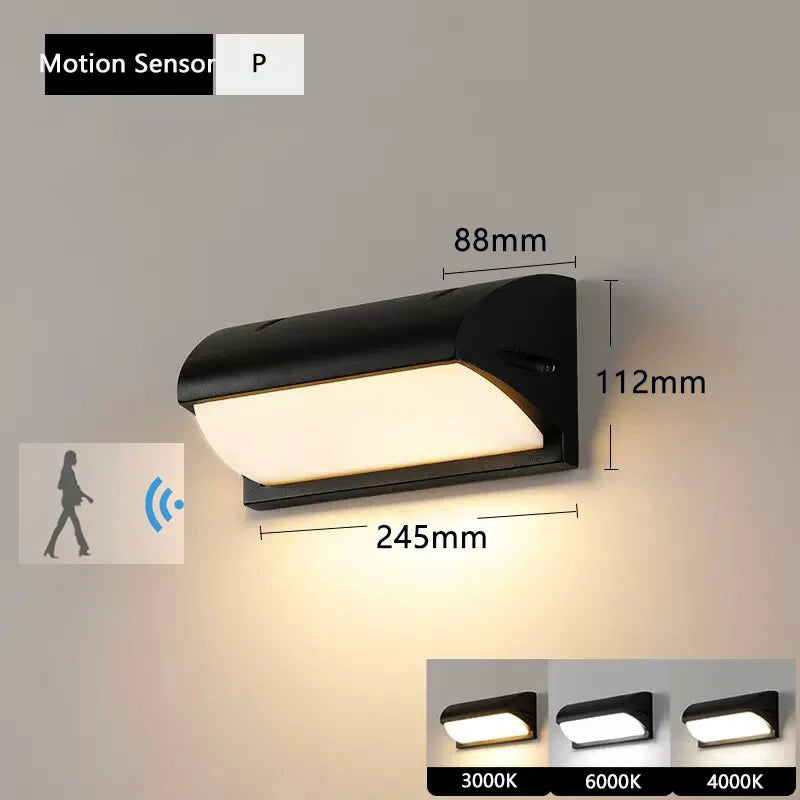 Motion Sensor Outdoor Wall Light LED Security Light Radar Sensor Waterproof IP65 Exterior Wall Sconce Porch Light Patio Light Garden Light Garage Light Front Door Light 20W AC 85-265V Auto On Off Dusk to Dawn