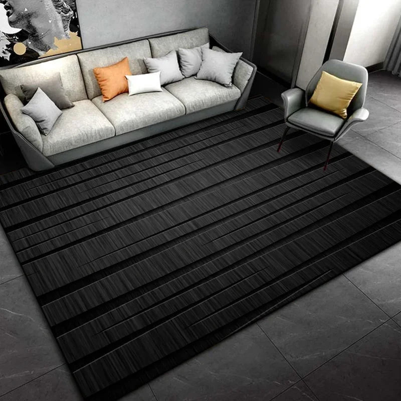 Black Cartoon Area Rug,Carpet Rug for Living Room Bedroom Sofa Doormat Decoration, Kids Play Non-slip Floor Play Mat  Ковер Gift