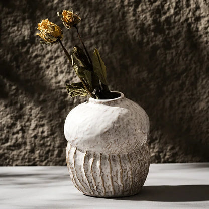 Gourd Shape Vase Ceramic Flowerpot Retro Objects Home Living Room Desktop Decoration Accessories Boho Modern Art Nordic