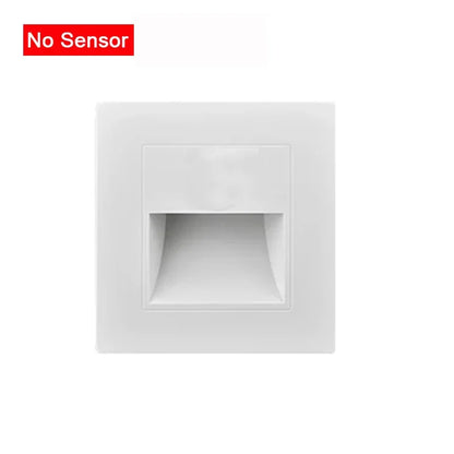 LED Step Lights Indoor Stair Lights Motion Sensor Wall Lights Recessed Staircase Lighting Step Lamp Hallway Night Light Bedroom Closet Cabinet Living Room Lights PIR Sensor Warm White 3000K AC 110V 220V Automatic On Off