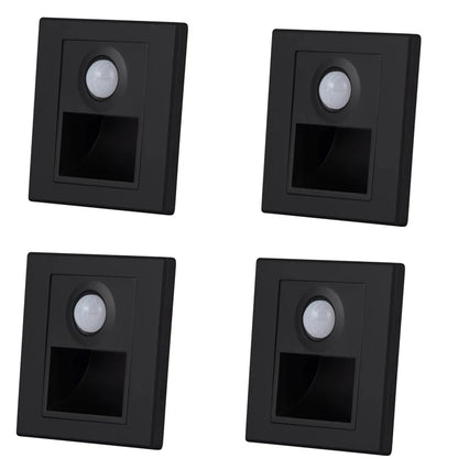 LED Step Lights Indoor Stair Lights Motion Sensor Wall Lights Recessed Staircase Lighting Step Lamp Hallway Night Light Bedroom Closet Cabinet Living Room Lights PIR Sensor Warm White 3000K AC 110V 220V Automatic On Off