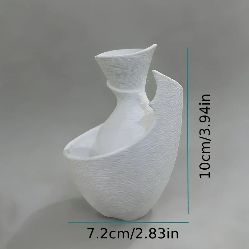 Minimalist Nordic Vase, Light Luxury Tabletop Ornament, Art Flower Arrangement Decor for Entryway Living Room