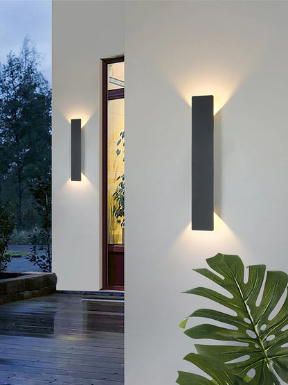 Modern Outdoor Waterproof Wall Light LED Exterior Wall Sconce IP65 Up Down Light Black White Wall Mounted Light Fixture Patio Garden Porch Garage Front Door House Light Aluminum Outdoor Lighting 110V 220V
